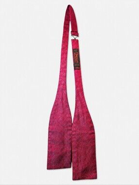CHARVET | Red Blue Silk Self-Tie Bow Tie Made in France